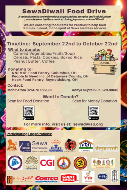 SewaDiwali efforts in Ohio